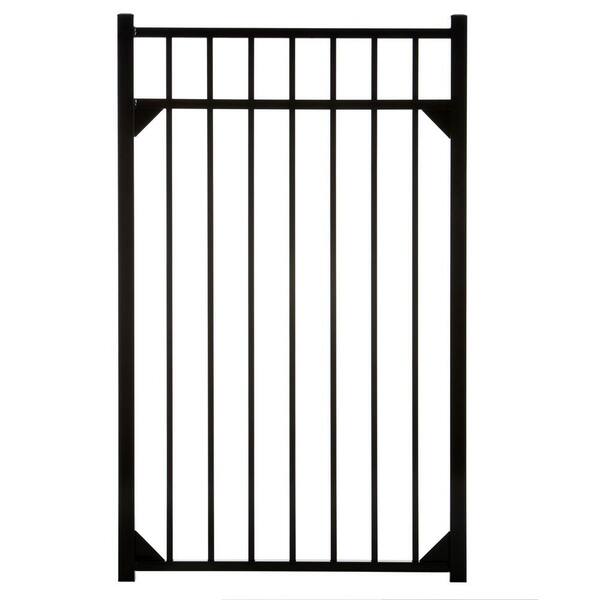 DIY Universal Fence Meriden 47 in. x 54 in. Single Walk Aluminum Fence Gate