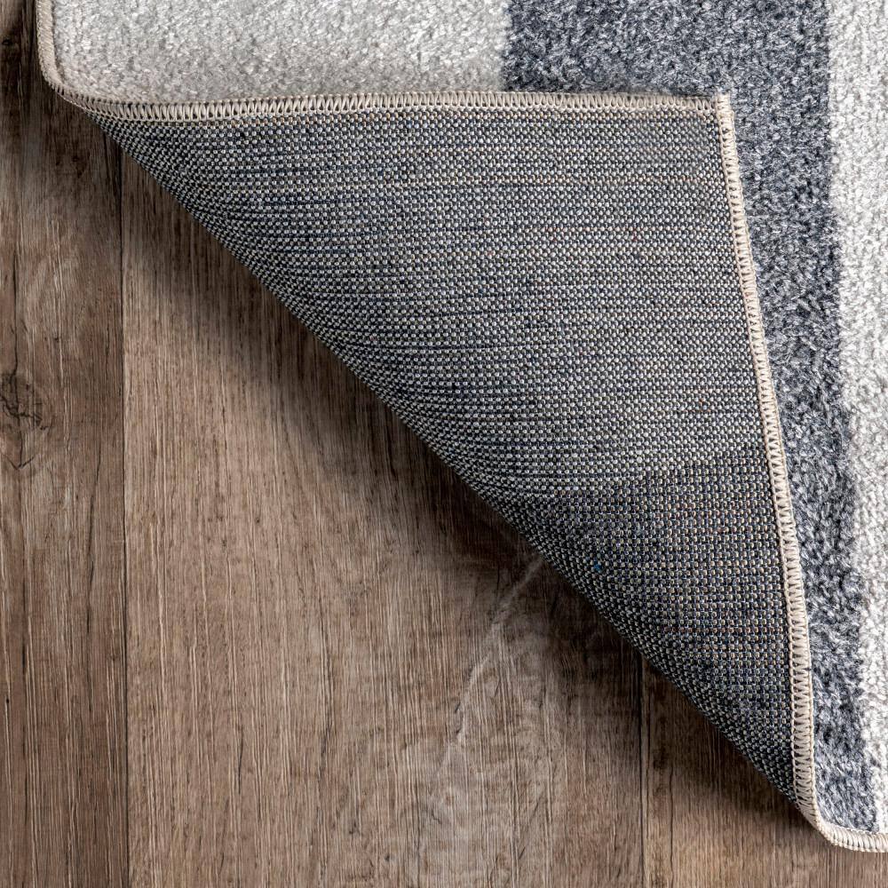 Renee Abstract Shapes Multicolor Washable Synthetic Area Rug