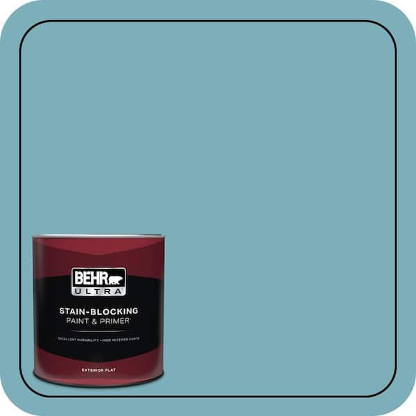 BEHR ULTRA 1 qt. #520F-4 November Skies Flat Exterior Paint & Primer