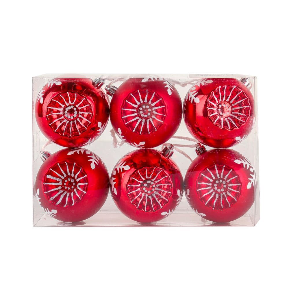 6-Piece Shatterproof Snowflake Red Ornaments price history on PriceWatchPro