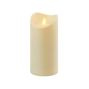 Weather Resistant LED Candle with Moving Flame 7 in.