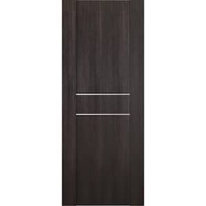 32 in. W x 80 in. H x 1-3/4 in. D 1-Panel Solid Core Vona Veralinga Oak Prefinished Wood Interior Door Slab