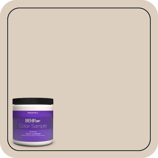 BEHR PREMIUM PLUS 8 oz. #OR-W07 Spanish Sand Eggshell Enamel Interior Paint & Primer Color Sample