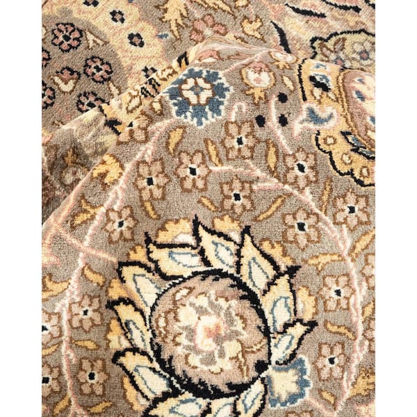 Mogul Light Gray 6 ft. x 9 ft. Oriental Wool Indoor Area Rug