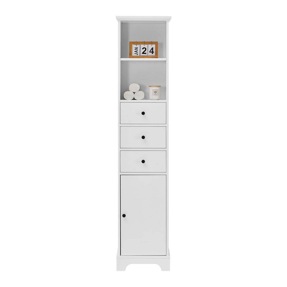 15 in. W x 10 in. D x 68.3 in. H White Linen Cabinet price history on PriceWatchPro