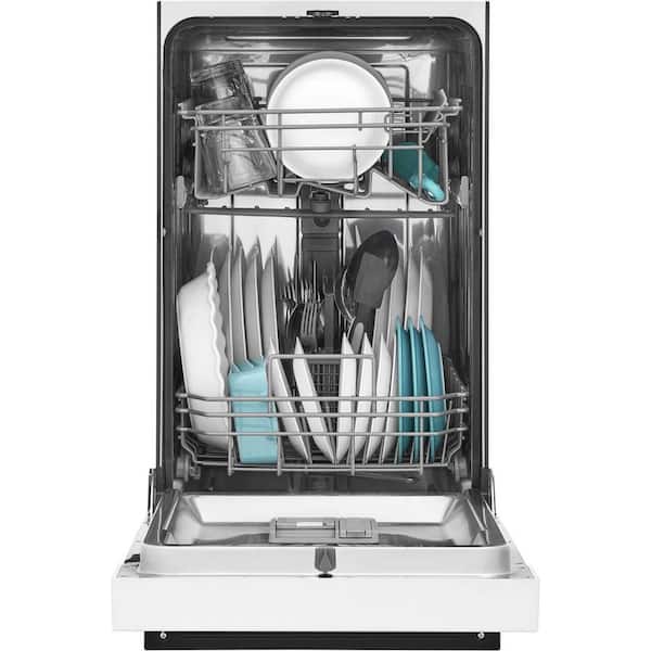 18 in. White Front Control Built-In Tall Tub Dishwasher with Stainless Steel Tub, ENERGY STAR, 52 dBA