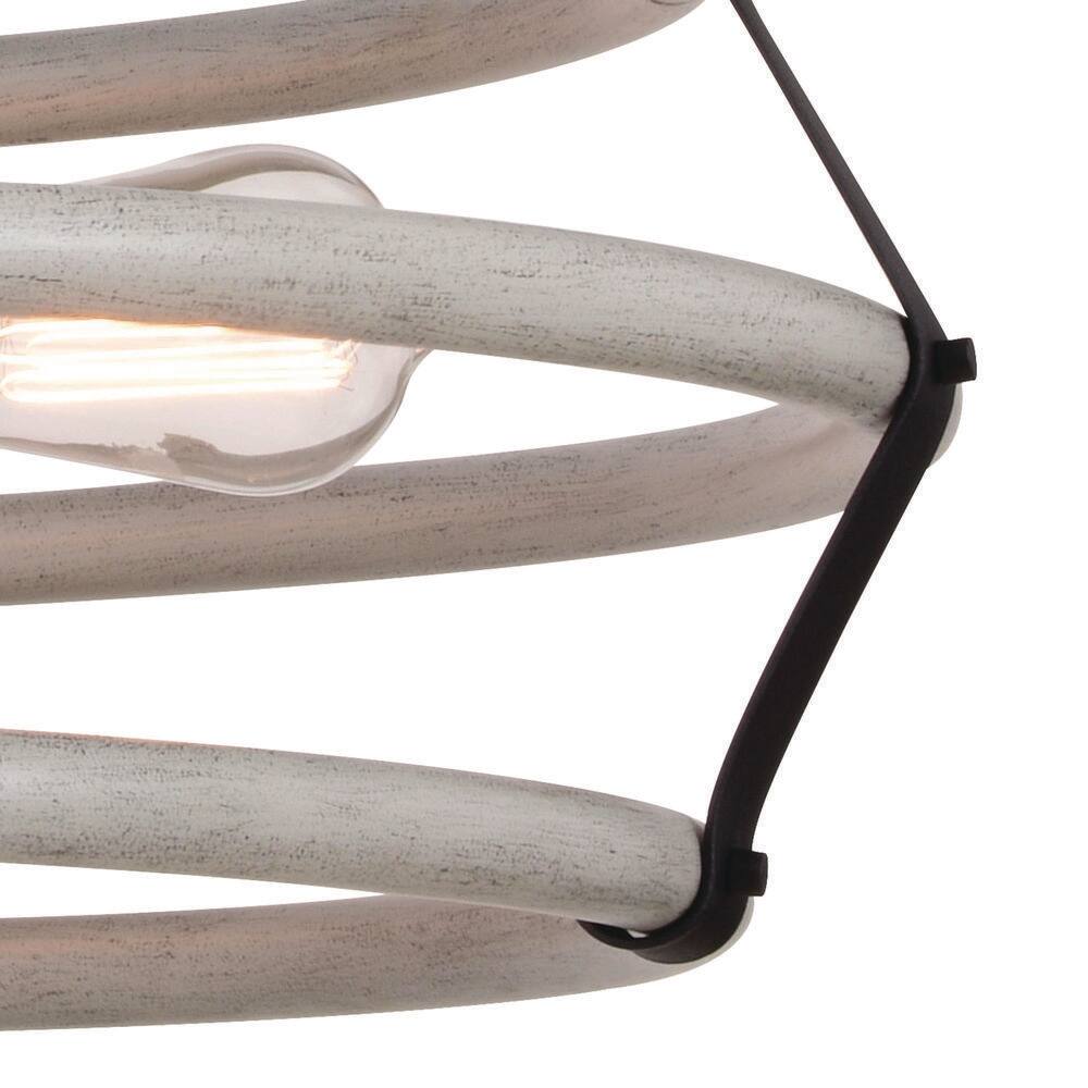 Taylor Textured Black and Ash Gray 24" Industrial Drum Pendant Light