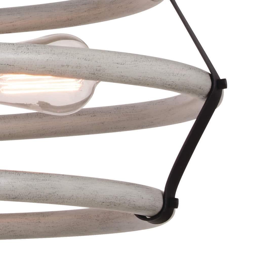 Taylor Textured Black and Ash Gray 24" Industrial Drum Pendant Light