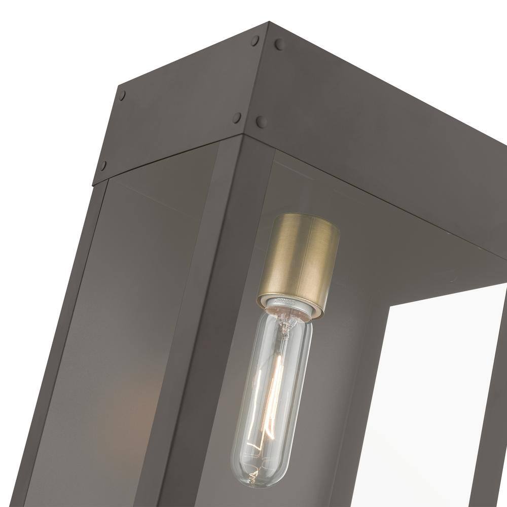Bronze and Antique Brass Outdoor Wall Lantern Sconce