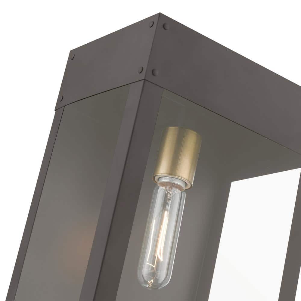 Bronze and Antique Brass Outdoor Wall Lantern Sconce