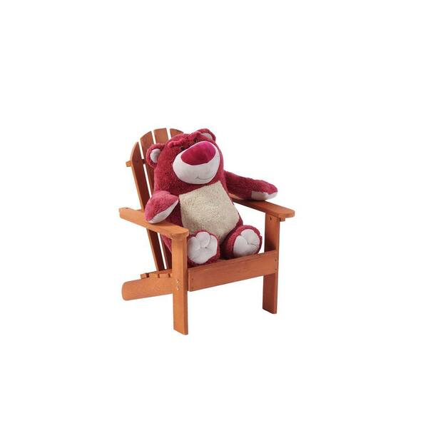 Red Natural Cedar Wooden Kid's Adirondack Chair for Indoor and
