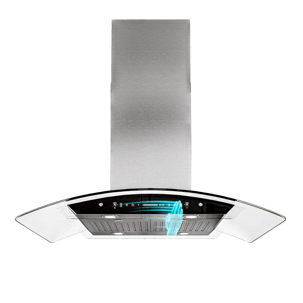 36 in. 400 CFM Ducted Island Downdraft System in Stainless Steel with Glass, Touch and Gesture Control with Remote price history on PriceWatchPro