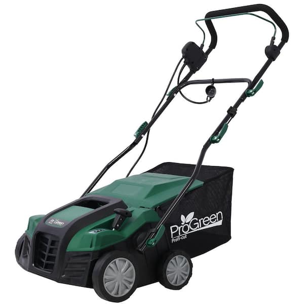 23.60 in. Dethatcher Scarifier Lawn Roller, 15 Amp Electric Lawn Dethatcher, Removable Collection Bag extra large 58QT