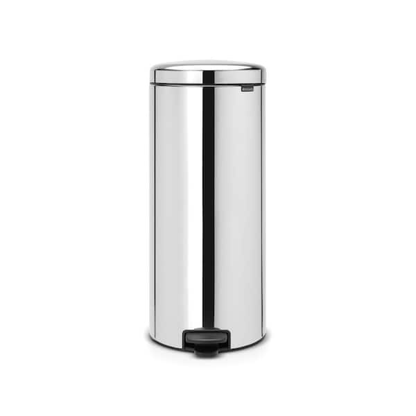 Brabantia NewIcon 8 Gallon (30L) Brilliant Steel Step On Trash Can