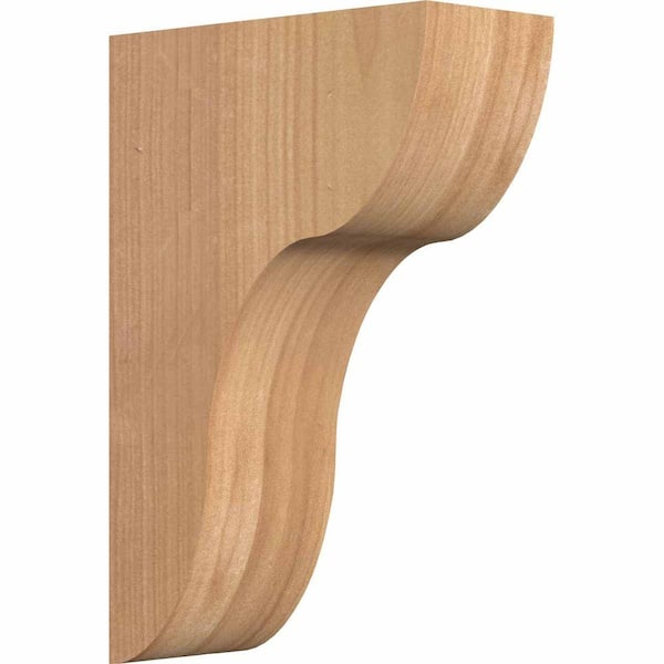 Ekena Millwork 3-1/2 in. x 8 in. x 12 in. Western Red Cedar Carmel Smooth Corbel