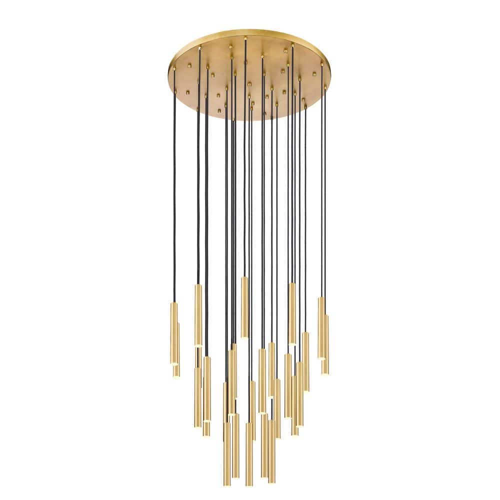 Forest 36 inch Modern Gold 27 Light Integrated LED Chandelier