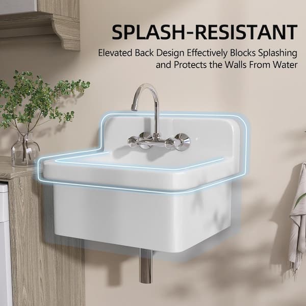 Zeafive High Back 10 Gal. 24 in. W x 20 in. D x 17 in. H Wall