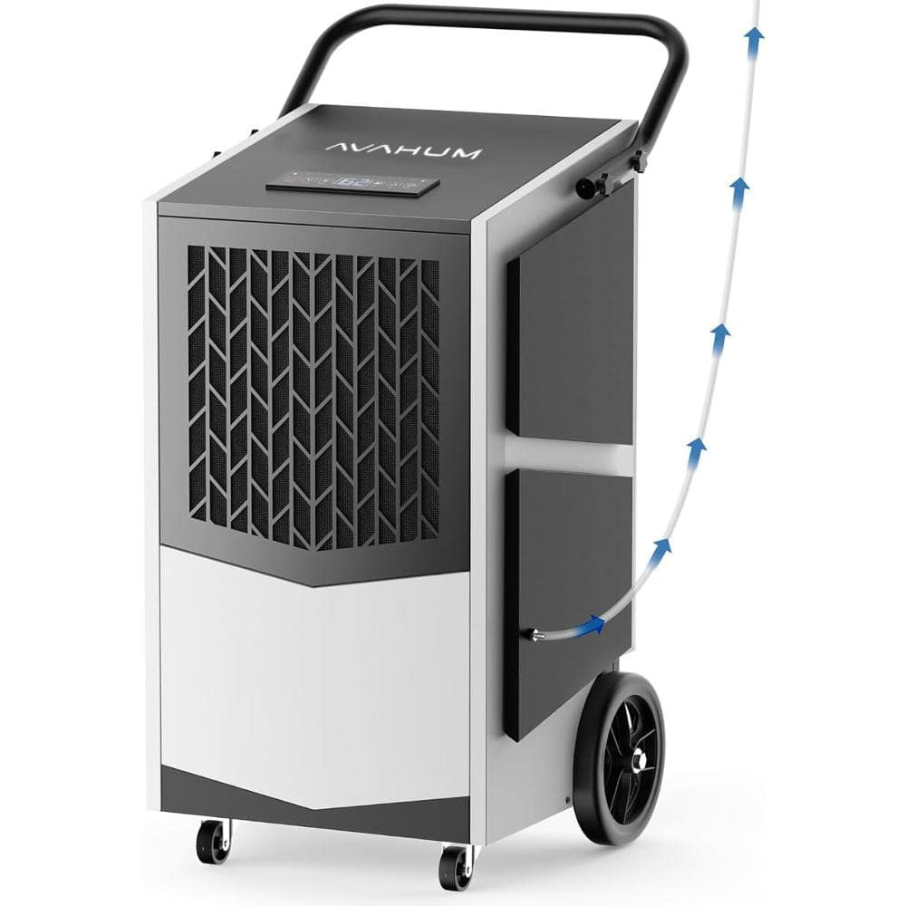 250 pt. 8000 sq.ft Commercial Dehumidifier in White with Pump, Drain Hose, Timer, Auto Defrost, for Warehouse price history on PriceWatchPro