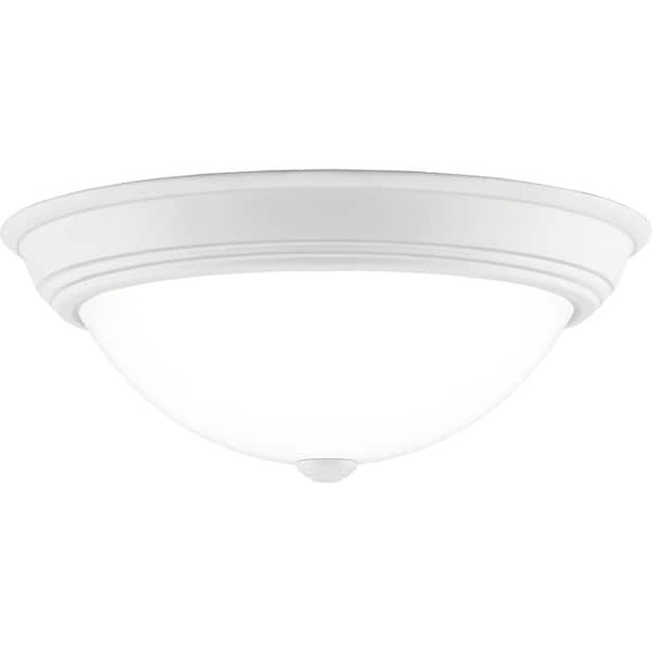 Quoizel Erwin 15 in. 3-Light White Lustre Flush Mount