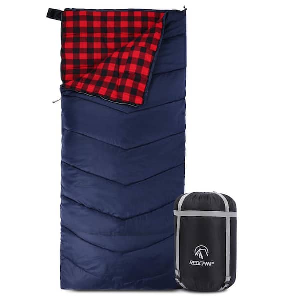 Fill 3 lbs. Cotton Flannel Sleeping Bag for Camping Backpack, Cold Weather  Envelope Sleeping Bag for Adults YYJA1313 - The Home Depot