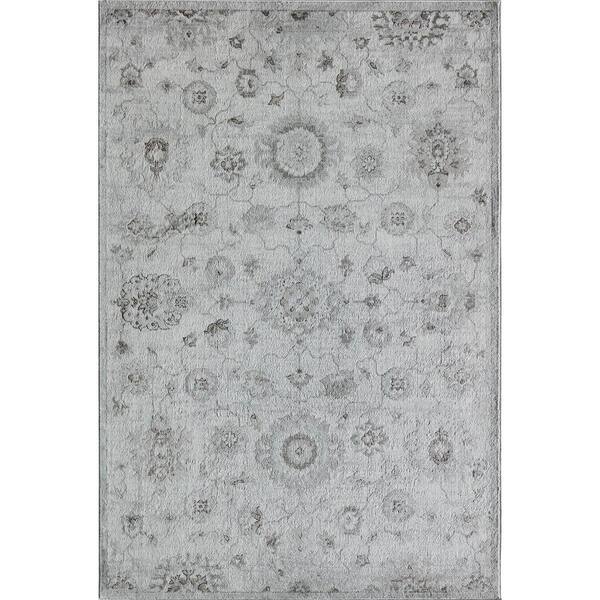 Rugs America Samina White Opulence White Area Rug - 2 X 8