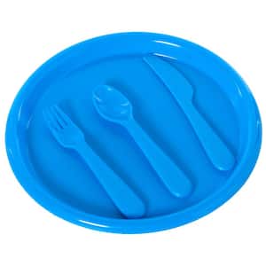 RED ROVER 4-Pieces Divided Bamboo Plates Service Set For Kids (Red, Blue,  Grey, White) 20060 - The Home Depot
