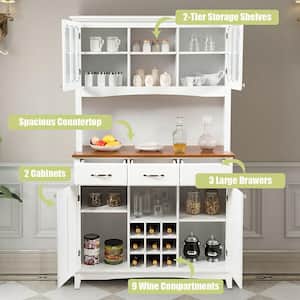 White Buffet with Butch and Wine Rack