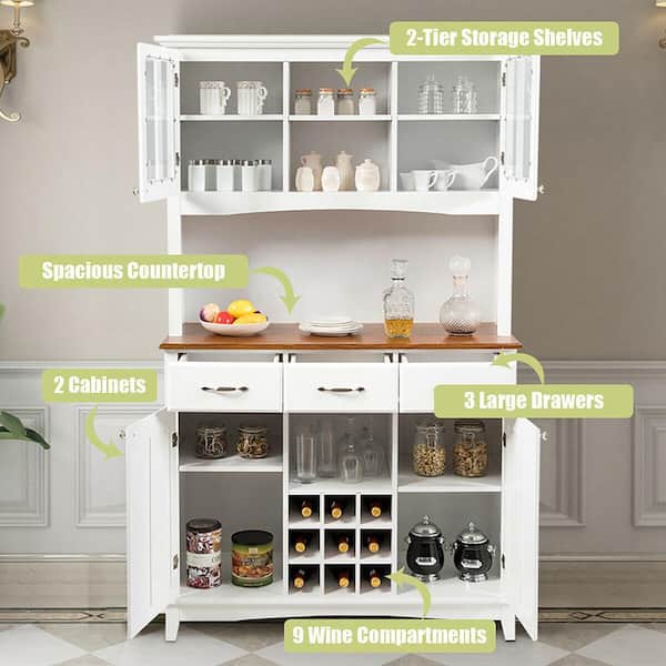 White Buffet with Butch and Wine Rack