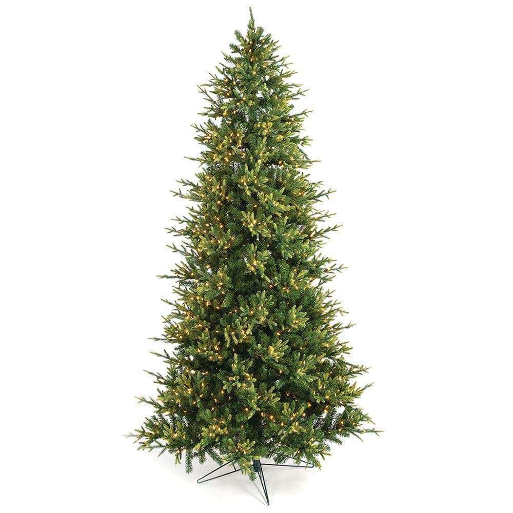 SULLIVANS ft. Green Slim Pine Artificial Prelit Christmas Tree with LED  Lights TR1059 The Home Depot
