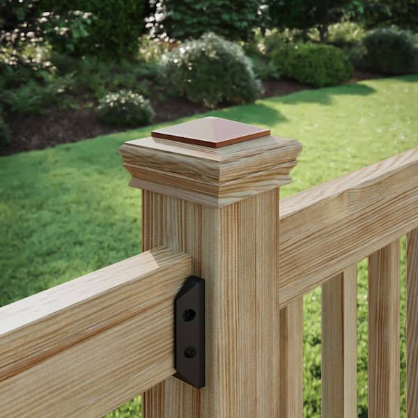 4 in. x 4 in. Newport Copper High Top Cedar Wood Post Cap