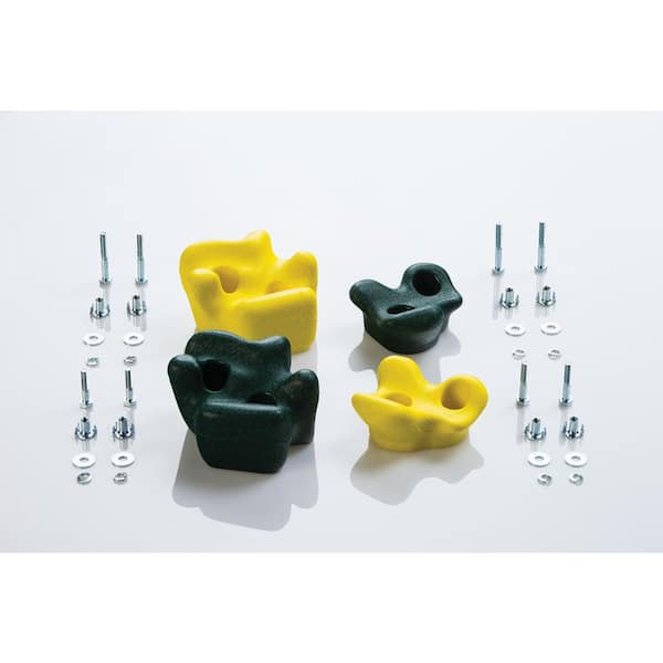 null Climbing Rocks (4-Pack) - Green and Yellow