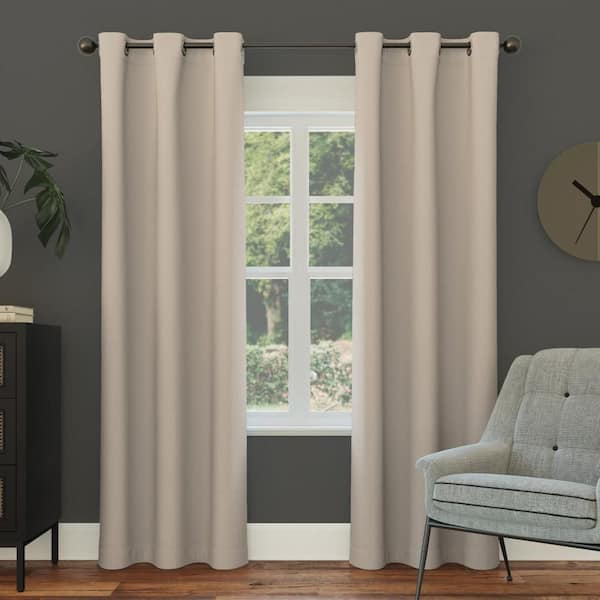 Gavin Energy Saving Stone Layered 40 in. W x 108 in. L Grommet Blackout Curtain (Single Panel)