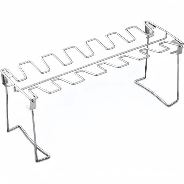 Stainless Steel Chicken Leg and Wing Rack with 14 Slots Vertical Roasters for Grill, Smoker, Oven and Cooking (1-Pack)