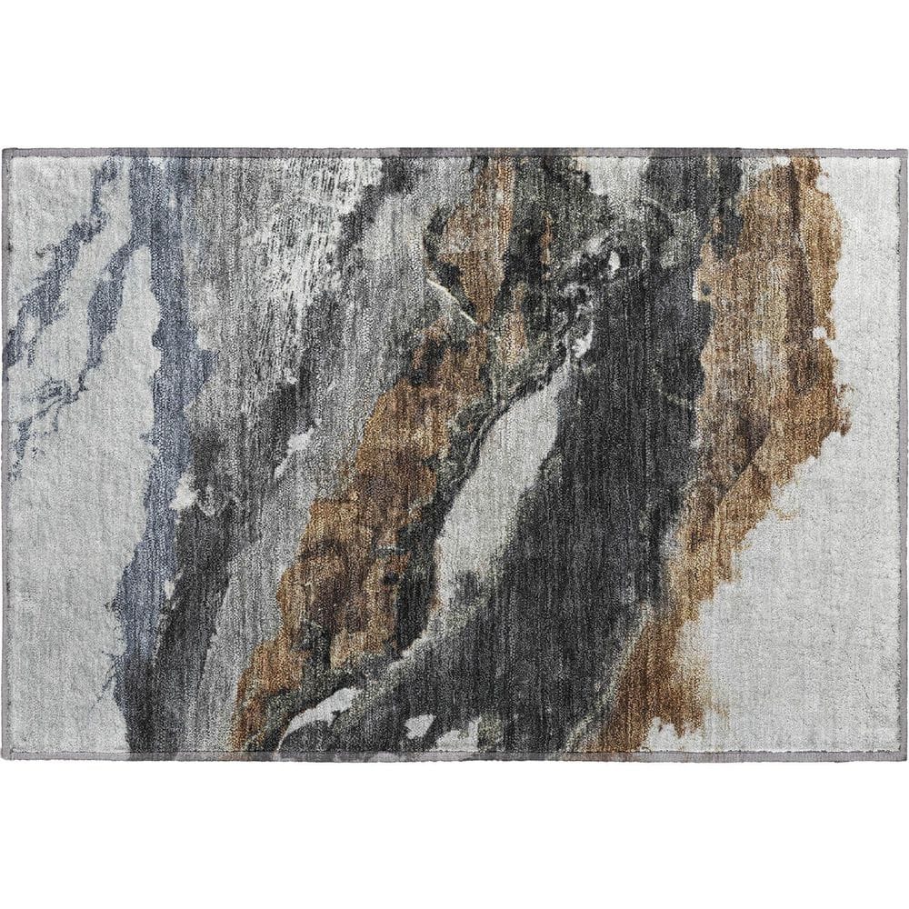 Mayfield Premium Machine Washable Abstract AMF2054 Gray 2 ft. x 3 ft. Accent Rug price history on PriceWatchPro