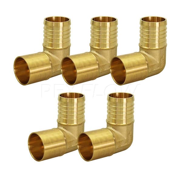 Brass Crimp Fittings 1/2" PEX x 1/2" Female Sweat Adapters 5 