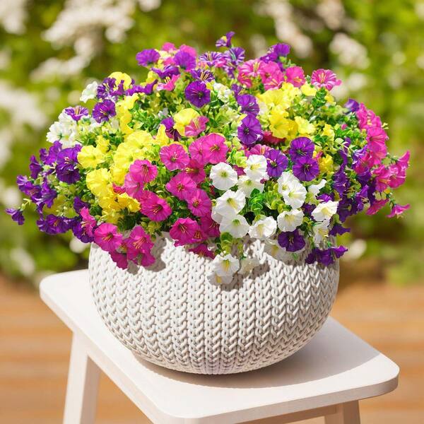 5.00 in. Artificial Outdoor Silk Morning Glory Eucalyptus UV