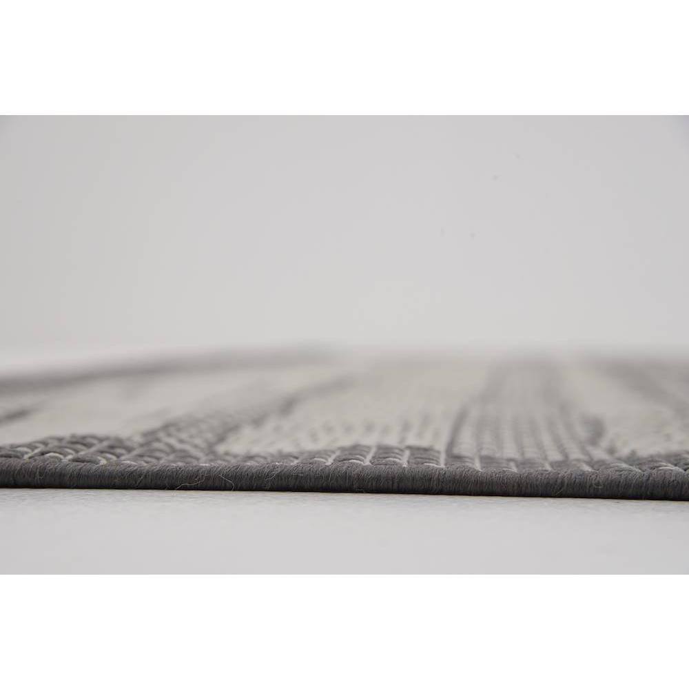 Gray Synthetic 9' x 12' Reversible Outdoor Area Rug