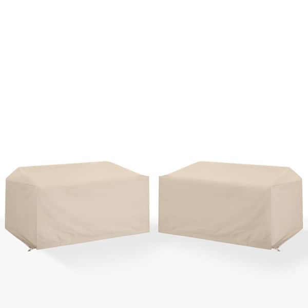 CROSLEY FURNITURE 2-Pieces Tan Outdoor Loveseat Furniture Cover Set