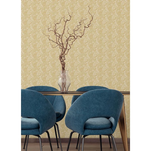 Ula Yellow Mustard Cheetah Spot Wallpaper