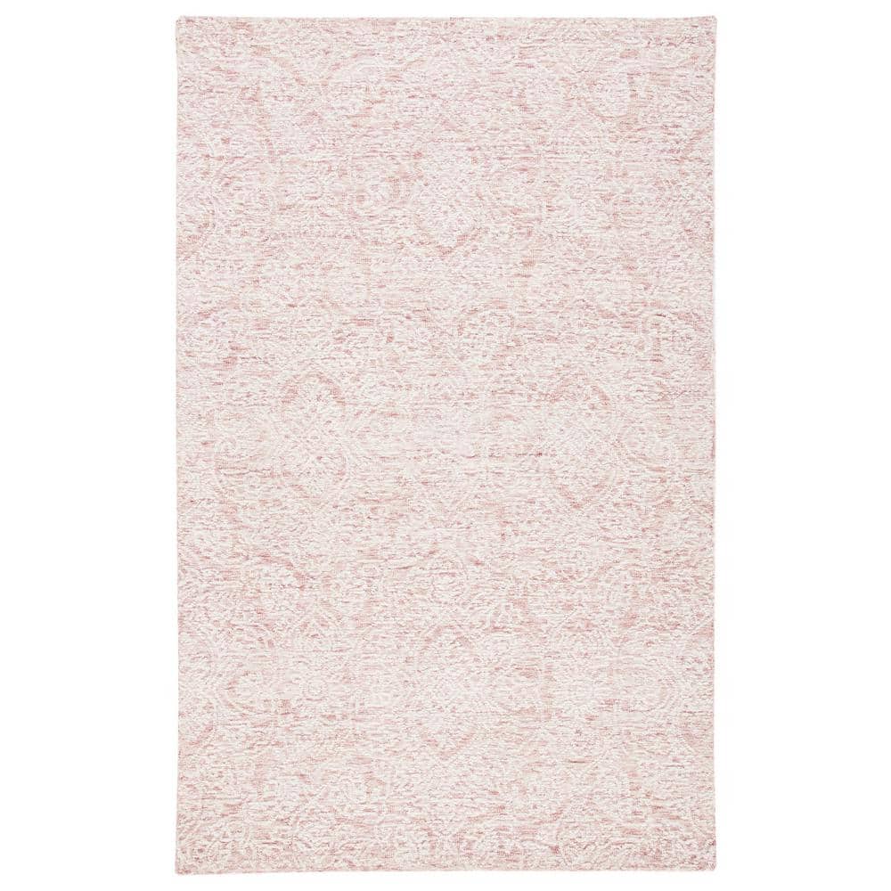 Ivory Floral Hand-Tufted Wool Area Rug - 4' x 6'