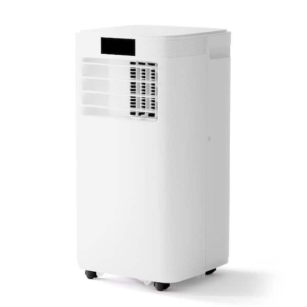 10000 BTU  (DOE SACC) Portable Air Conditioner Cools 240Sq. Ft. with Dehumidifier with Remote in white