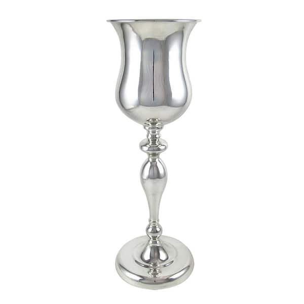 Silver Metal Mermaid Trumpet Table Flower Vase Decorative Centerpiece 25  in. 250452-SIL - The Home Depot