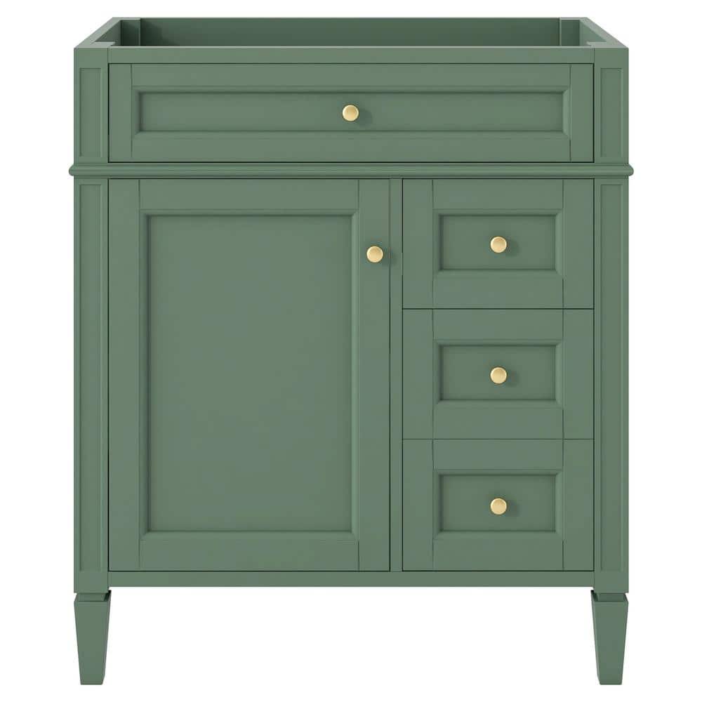29.3 in. W x 18 in. D x 33 in. H Bath Vanity Cabinet without Top in Green w