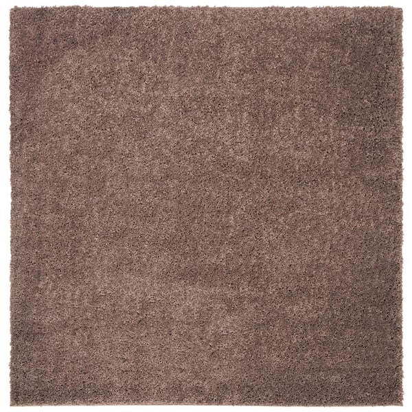 SAFAVIEH August Shag Taupe 9 ft. x 9 ft. Square Solid Area Rug