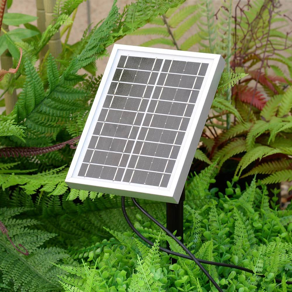 Terracotta Solar Powered 4-Tier Cascading Bowl Outdoor Fountain