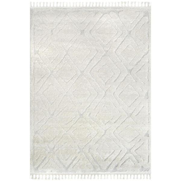 nuLOOM Mandie Beige 7 ft. x 9 ft. Moroccan Area Rug