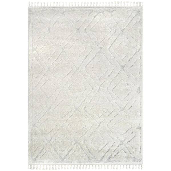 nuLOOM Mandie Beige 8 ft. x 10 ft. Moroccan Area Rug