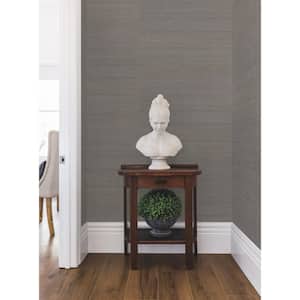 Charcoal Abaca Weave Unpasted Paper Matte Wallpaper, 36 in. by 24 ft.