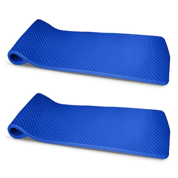 VOS 72 in. Blue Soft Wavy Foam UV Chlorine Resistant Water Pool Float (2-Pack), Number of People: 1