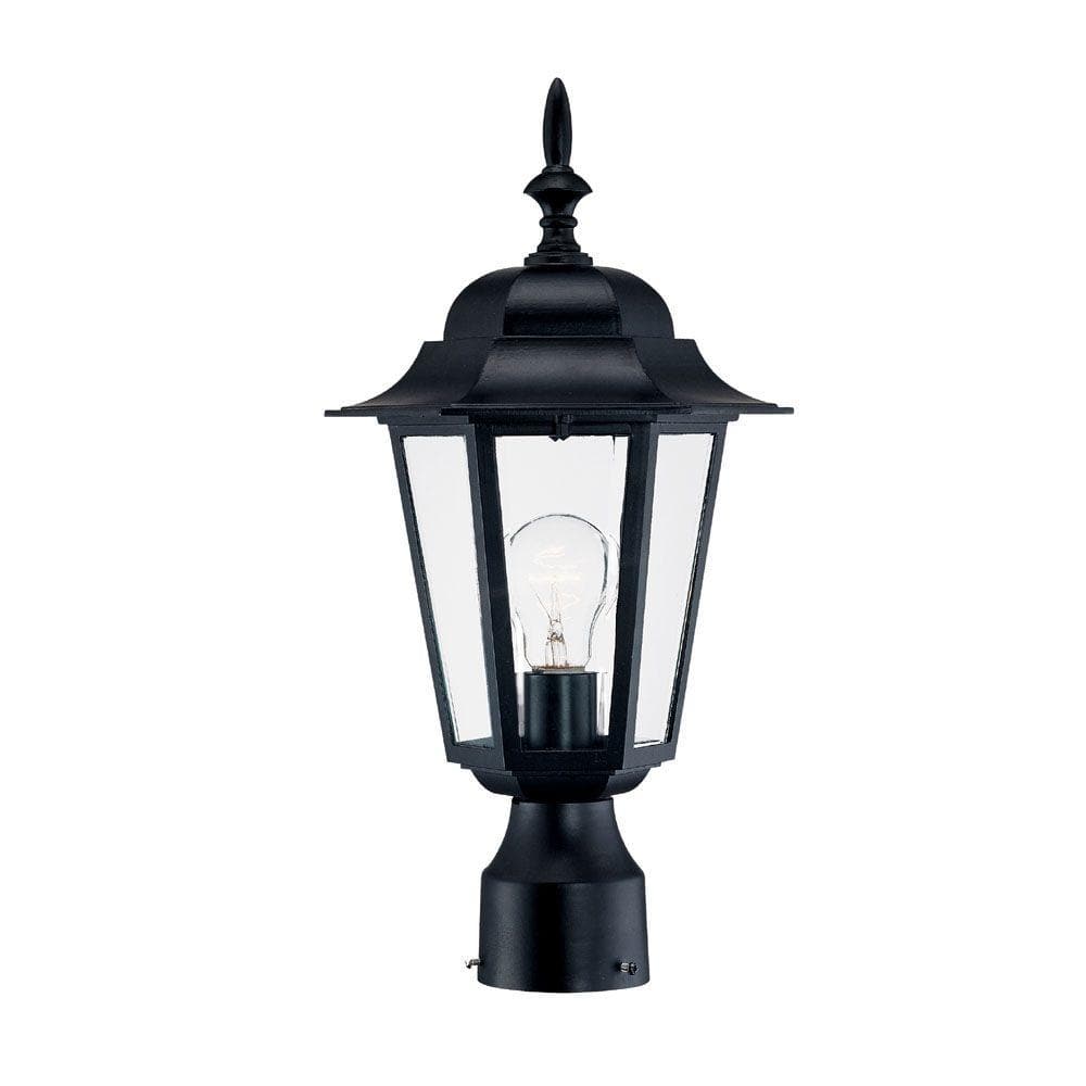 Acclaim Lighting Camelot 1-Light Matte Black Outdoor Post-Mount Fixture ...